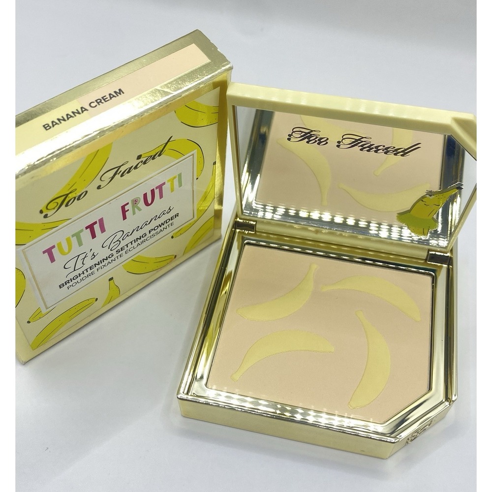 Too Faced Tutti Frutti It's Bananas BANANA CREAM Brightening Setting Powder NIB
